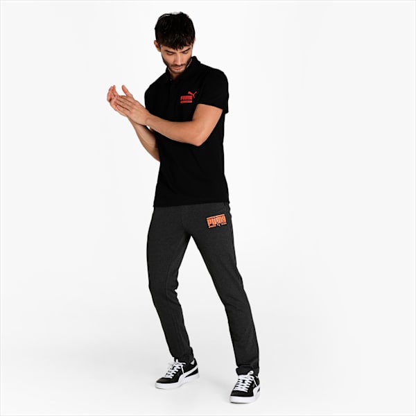 Graphic Men's Slim Fit Pants, Dark Gray Heather, extralarge-IND