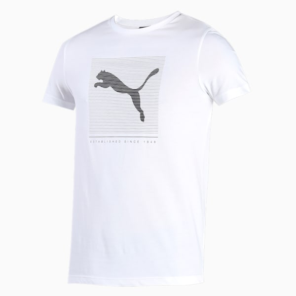 Graphic Men's Slim Fit T-Shirt, Puma White, extralarge-IND