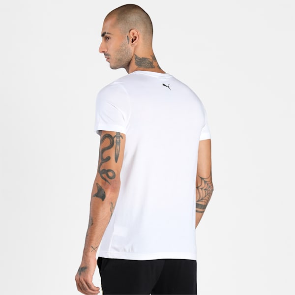 PUMA Graphic Men's Slim Fit T-Shirt, Puma White, extralarge-IND