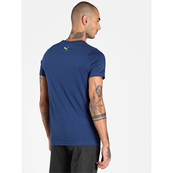 Graphic Men's Slim Fit T-Shirt, Elektro Blue, extralarge-IND