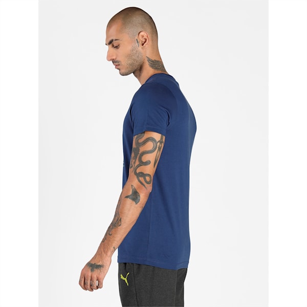Graphic Men's Slim Fit T-Shirt, Elektro Blue, extralarge-IND