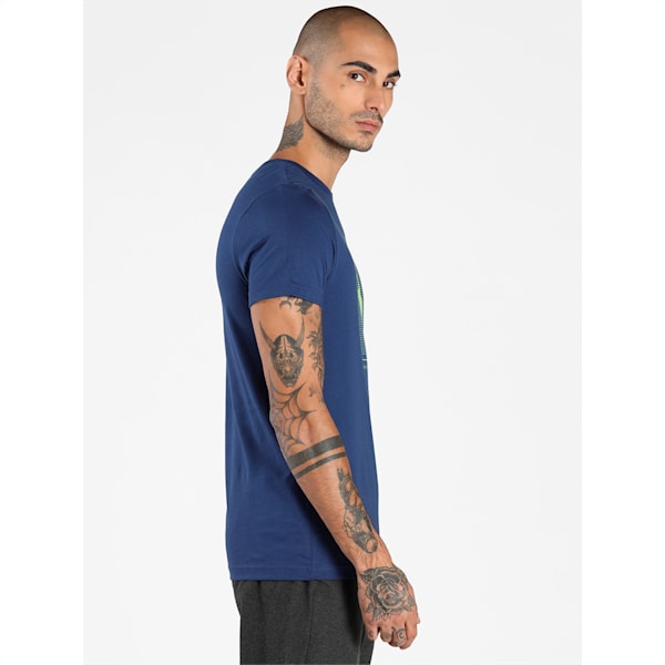 Graphic Men's Slim Fit T-Shirt, Elektro Blue, extralarge-IND