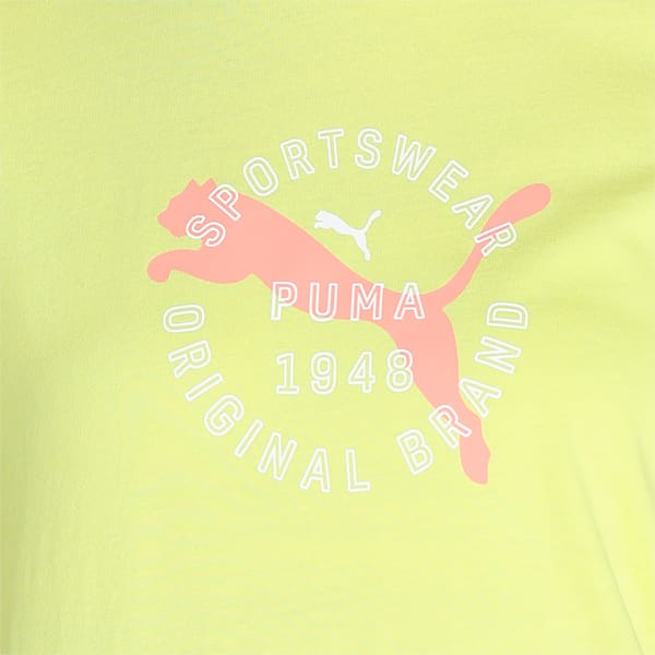 PUMA Graphic Women's Regular Fit T-Shirt, Lemon Sherbert, extralarge-IND