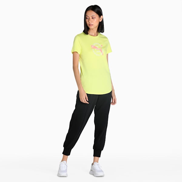 PUMA Graphic Women's Regular Fit T-Shirt, Lemon Sherbert, extralarge-IND