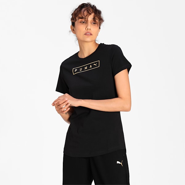PUMA Graphic Women's T-Shirt, Puma Black