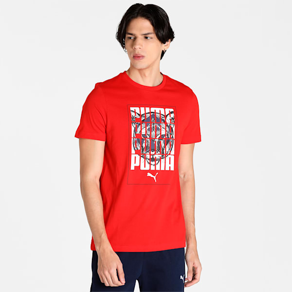 PUMA Graphic Men's T-Shirt, High Risk Red
