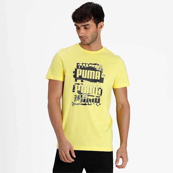PUMA Graphic Men's Slim Fit T-Shirt, Celandine, extralarge-IND