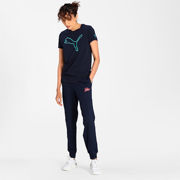 Graphic Women's Regular Fit Pants, Peacoat, extralarge-IND