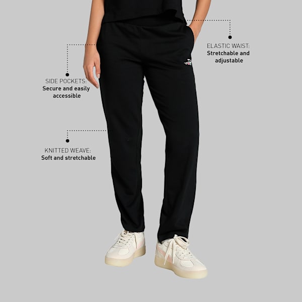 Graphic Women's Regular Fit Pants, Puma Black, extralarge-IND