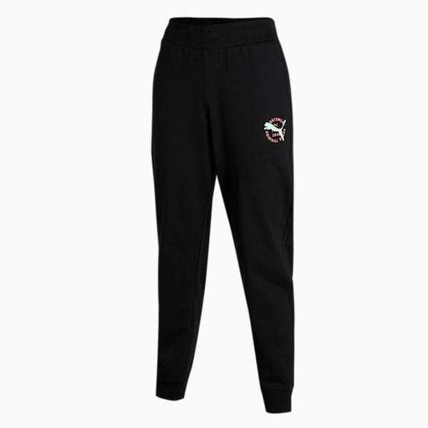 PUMA Graphic Women's Regular Fit Pants, Puma Black, extralarge-IND