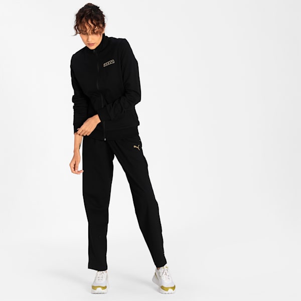Graphic Women's Regular Fit Pants, Puma Black, extralarge-IND