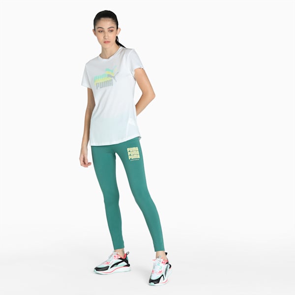 PUMA Graphic Women's Tights, Blue Spruce, extralarge-IND