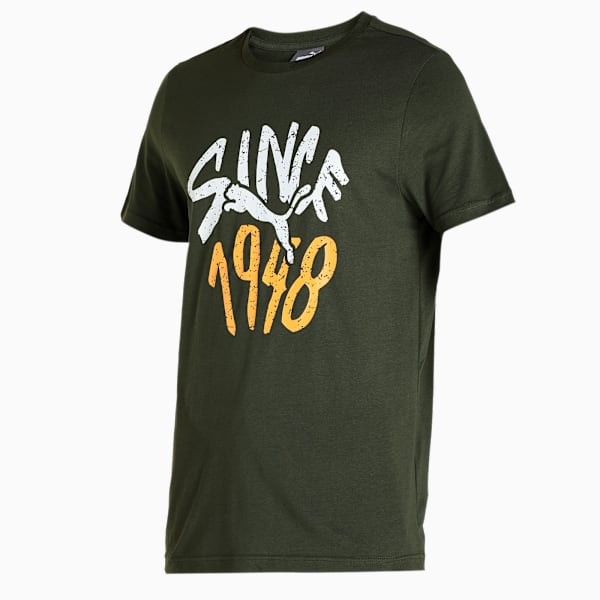 Graphic Men's Slim Fit T-Shirt, Forest Night, extralarge-IND