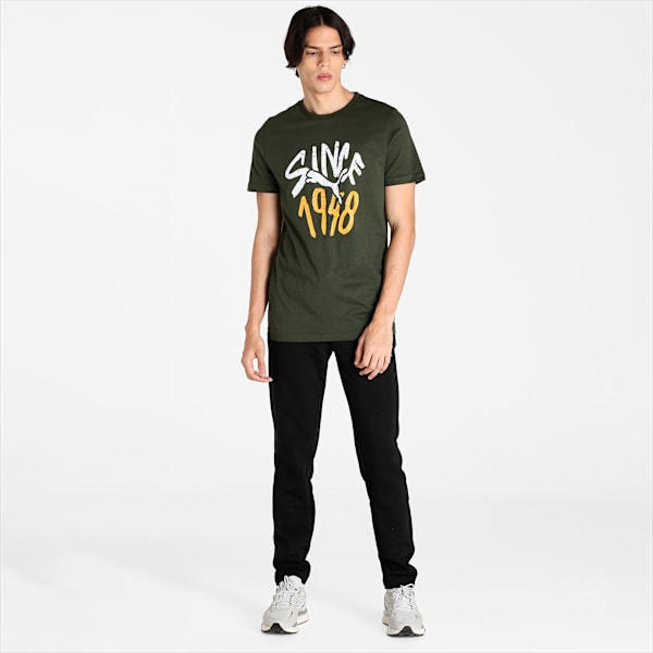 Graphic Men's Slim Fit T-Shirt, Forest Night, extralarge-IND