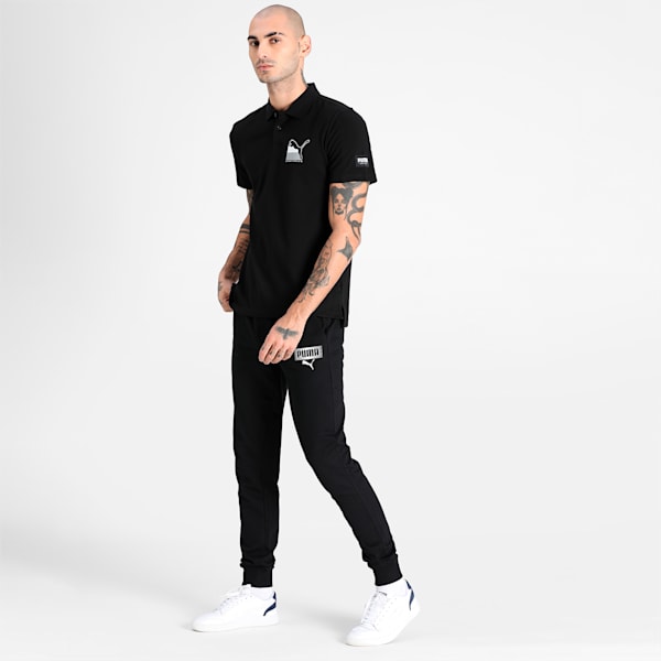 PUMA Graphic Men's Slim Fit Pants, Puma Black, extralarge-IND