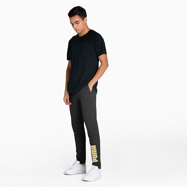 Graphic Men's Slim Fit Pants, Dark Gray Heather, extralarge-IND
