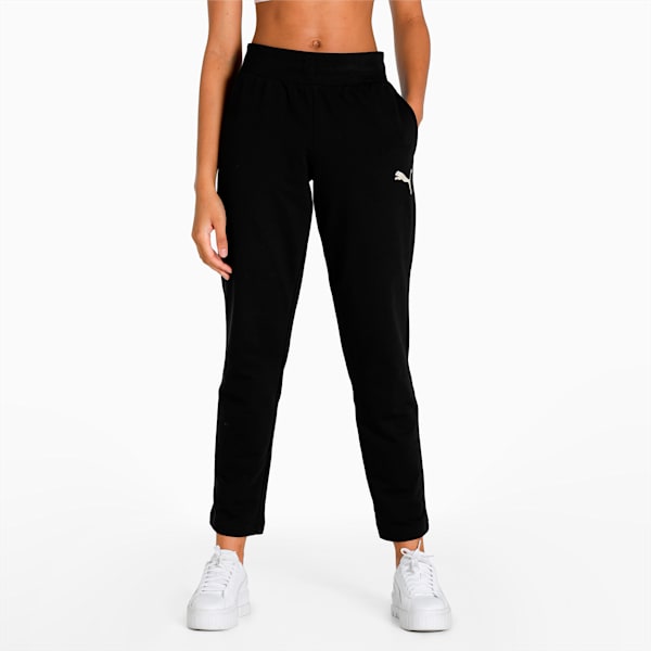 Graphic Women's Regular Fit Pants, Puma Black, extralarge-IND