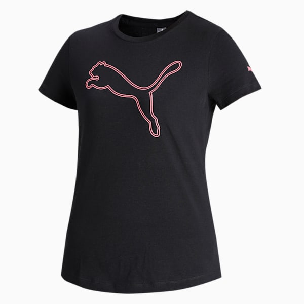 Graphic Women's Regular Fit T-Shirt, Puma Black, extralarge-IND