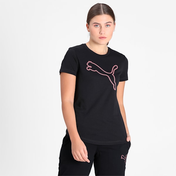 Graphic Women's Regular Fit T-Shirt, Puma Black, extralarge-IND