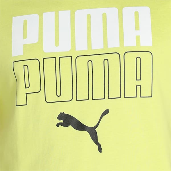 Double Logo Men's Slim Fit T-Shirt, Lemon Sherbert, extralarge-IND