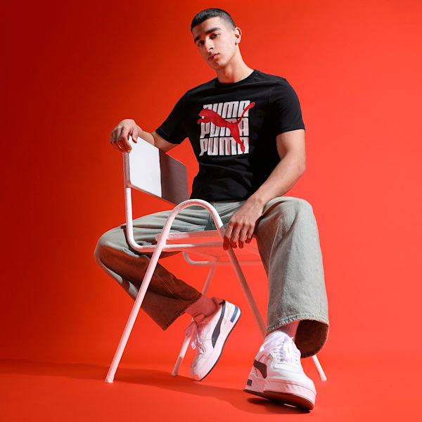 Graphic Men's Slim Fit T-Shirt, Puma Black, extralarge-IND