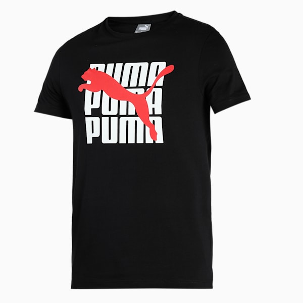 Graphic Men's Slim Fit T-Shirt, Puma Black, extralarge-IND