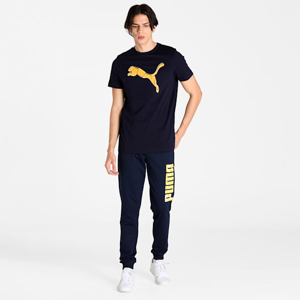 PUMA Graphic Men's Slim Fit T-Shirt, Peacoat, extralarge-IND