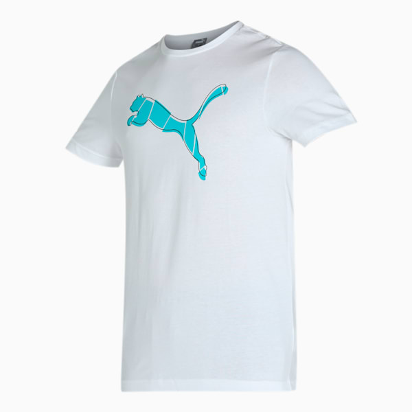 Graphic Men's Slim Fit T-Shirt, Puma White, extralarge-IND