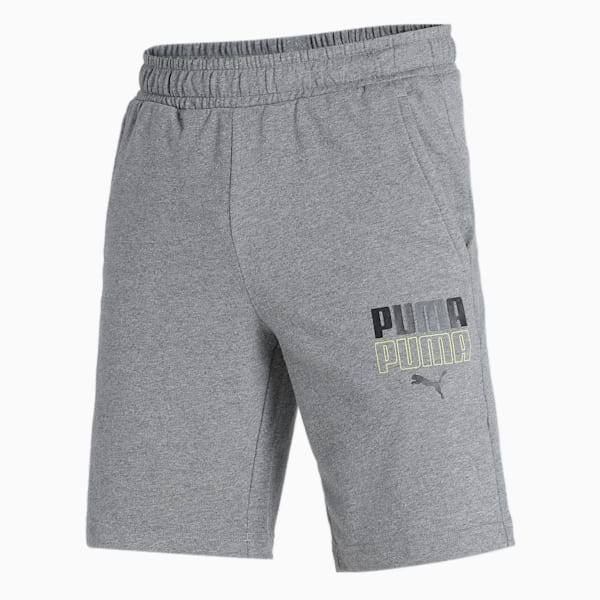PUMA Graphic Men's Shorts, Medium Gray Heather, extralarge-IND