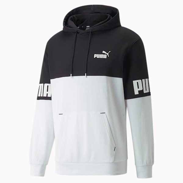 Power Colorblocked Men's Hoodie, Puma Black, extralarge