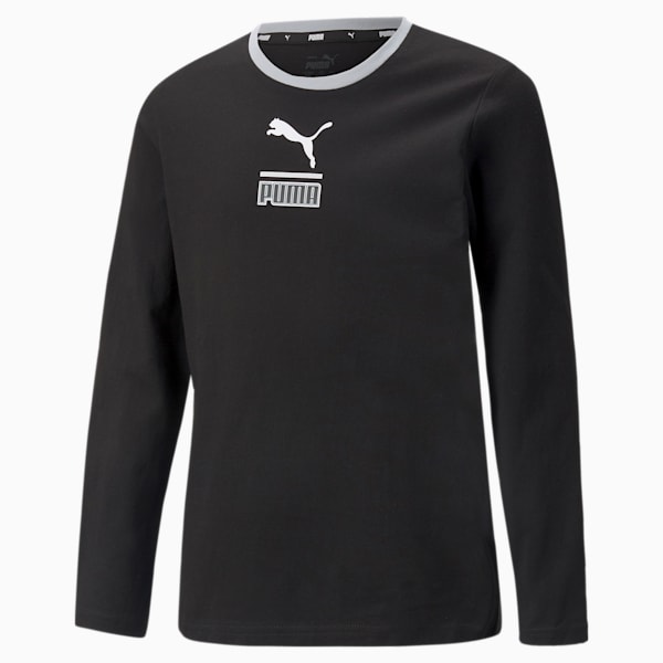 キッズ ボーイズ ALPHA 長袖 Tシャツ, Puma Black, extralarge-JPN