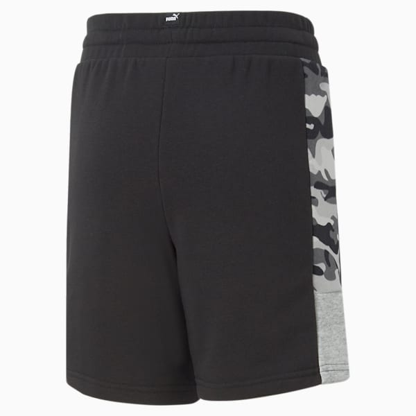 Essentials+ Boys' Camo Shorts, Puma Black, extralarge