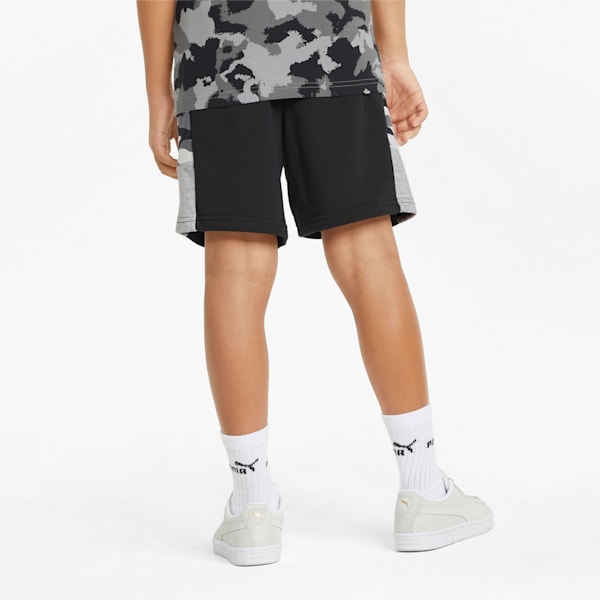Essentials+ Boys' Camo Shorts, Puma Black, extralarge