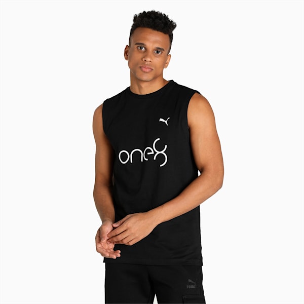 Performance Sleeveless Men's Slim Fit Tank, Puma Black, extralarge-IND