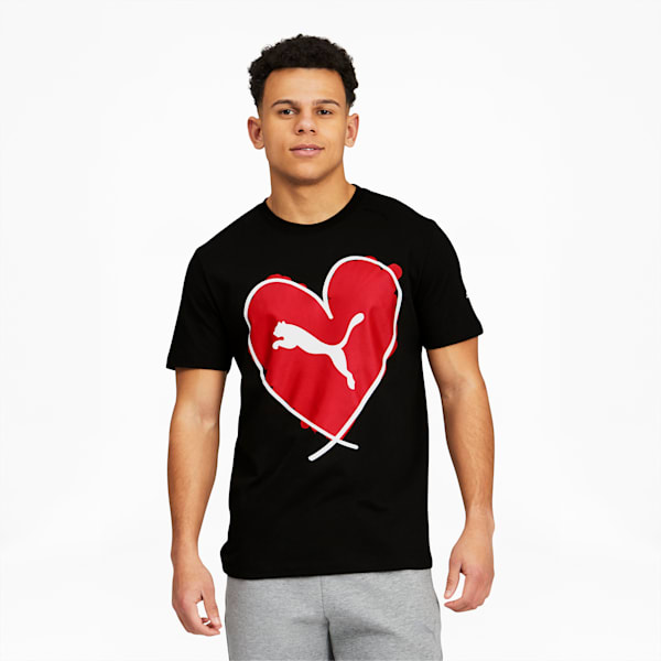Heart Men's Tee, Puma Black, extralarge