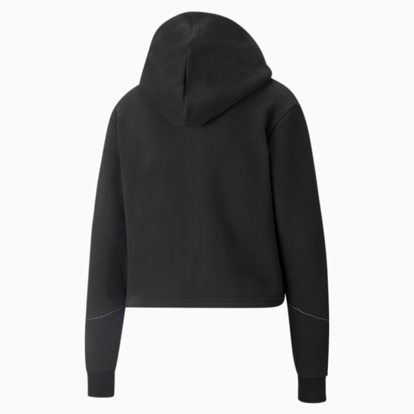 CYBER Women's Cropped Hoodie, Puma Black, extralarge