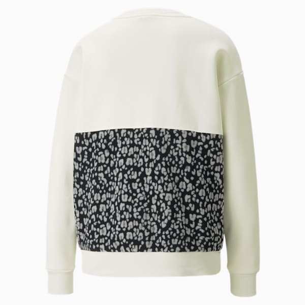 Winterized Graphic Crew Neck Women's Sweatshirt, Ivory Glow, extralarge