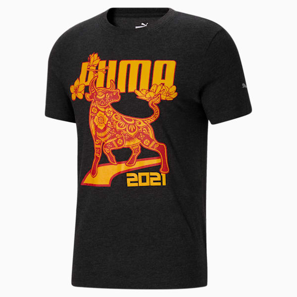 Red Lantern Ox Men's Tee, Dark Gray Heather, extralarge