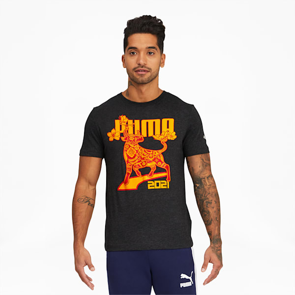 Red Lantern Ox Men's Tee, Dark Gray Heather, extralarge