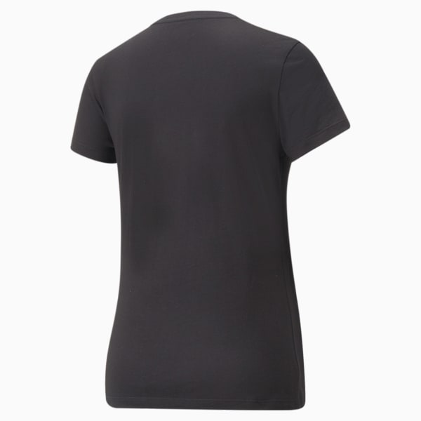 Essentials+ Metallic Logo Women's T-shirt, Puma Black-Gold foil, extralarge-IND