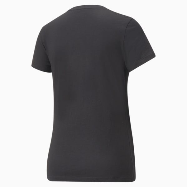 Metallic Logo Women's T-shirt, Puma Black-Gold foil, extralarge-IND