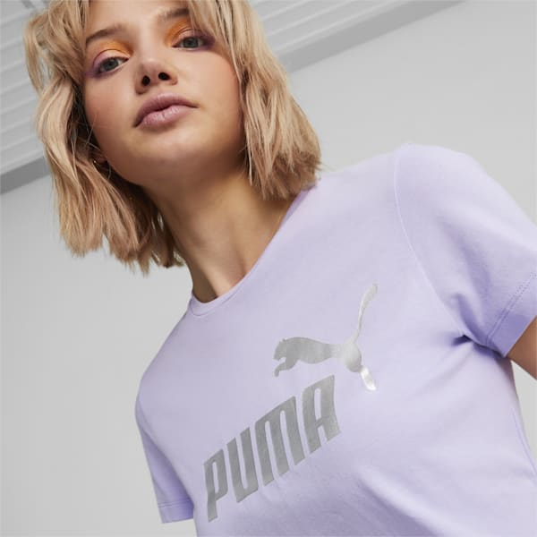 Metallic Logo Women's T-shirt, Vivid Violet, extralarge-IND