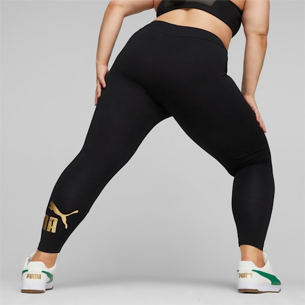 Metallic Logo Women's Leggings, Puma Black, extralarge-IND