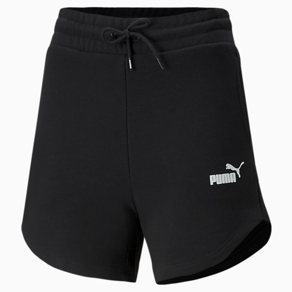 Essentials High Waist Women's Shorts, Puma Black, extralarge