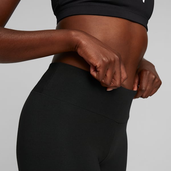 Essentials Logo Women's Short Leggings, Puma Black, extralarge-GBR