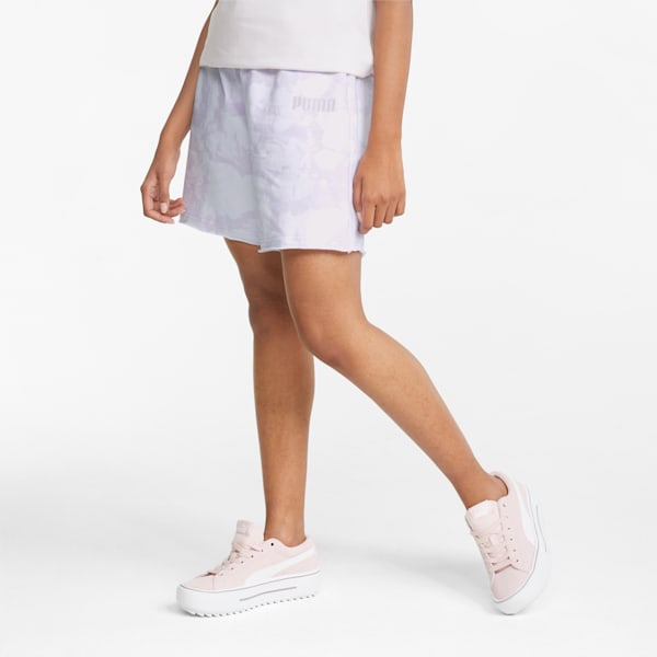 Summer Longline Women's Shorts, Lavender Fog