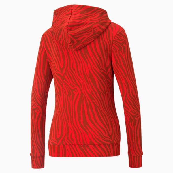 Essentials+ Tiger Women's Hoodie, High Risk Red, extralarge-IND