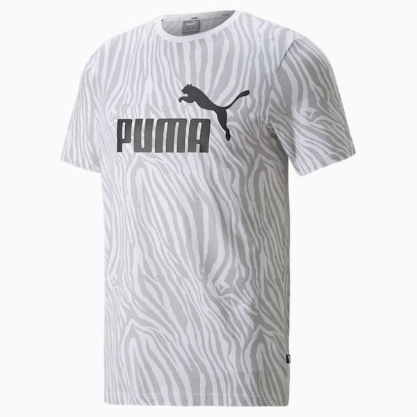 Tiger Printed Men's Regular Fit T-shirt, Puma White, extralarge-IND