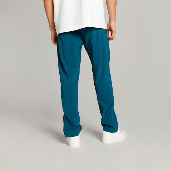 Tapered Woven Men's Running Trackpants, Ocean Tropic, extralarge-IND