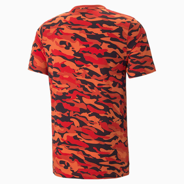 Camo Printed Men's Regular Fit T-shirt, Burnt Red, extralarge-AUS